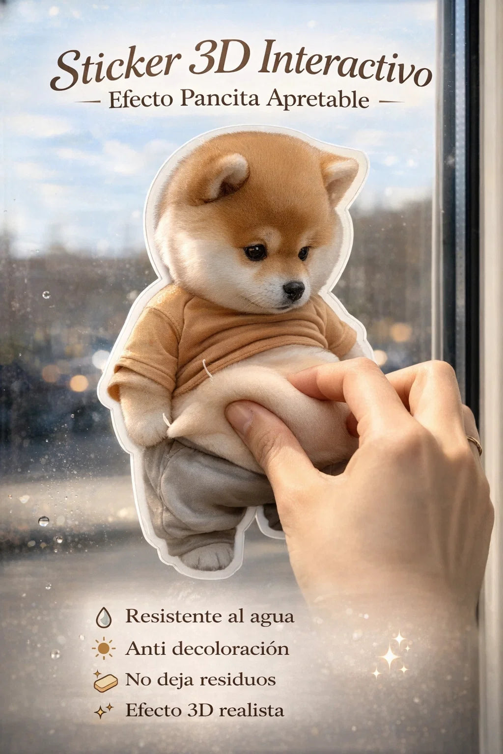 x5 Unidades Juguete Antiestrés Creativo y Divertido de Perrito con Vientre Grande🐕