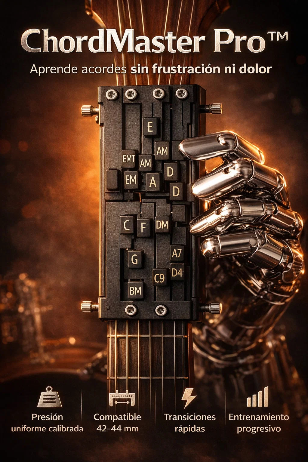 🎸🔥ChordMaster Pro– Entrenador Inteligente de Acordes para Guitarra