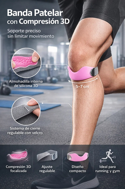 🦵⚡Banda Patelar – Soporte de Rodilla con Compresión 3D de Silicona