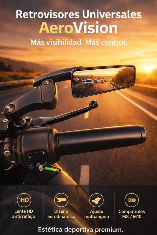 🏍️🪞 Retrovisores Universales – Ajustables de Alta Precisión para Motocicleta