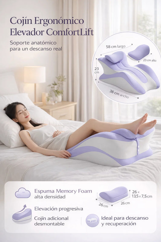 Cojín de Espuma Viscoelástica Moderno, para Posicionamiento Corporal🛏️