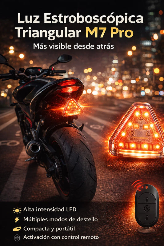 🚨🔺 M7 Pro - Luz Estroboscópica de Emergencia Recargable