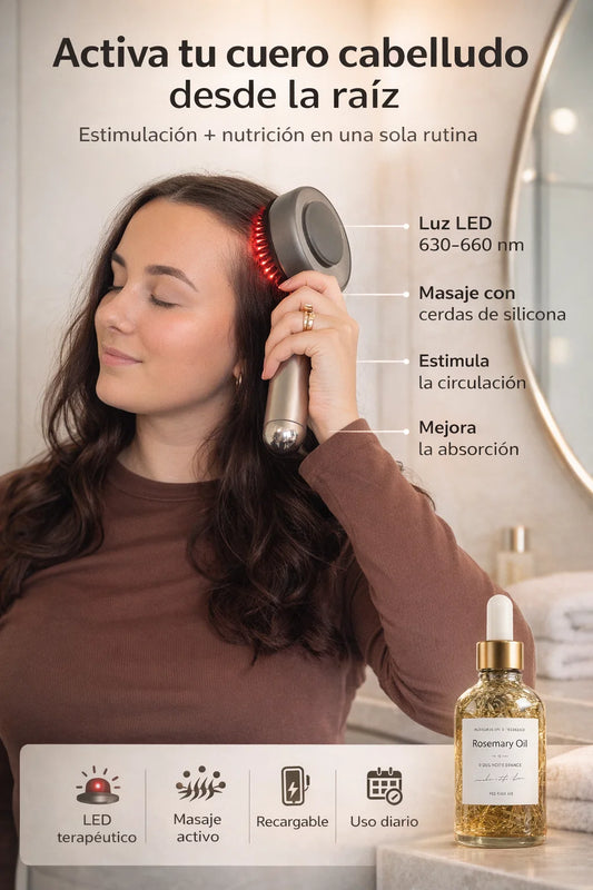 💆‍♂️🔴 Cepillo de Estimulación Capilar Avanzada