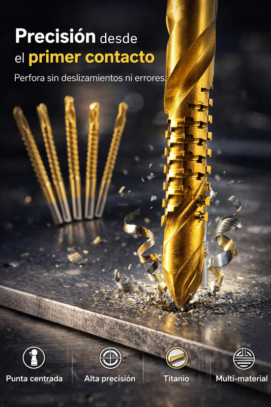 Broca Precisión Total 🔧 Perfora sin deslizamientos ni errores