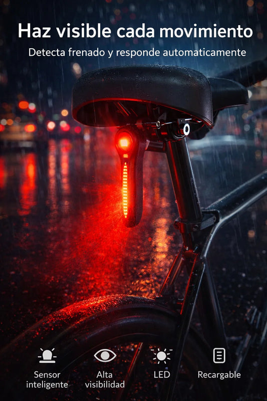 Luz de Freno Inteligente 🚴‍♂️ Haz visible cada movimiento en la vía